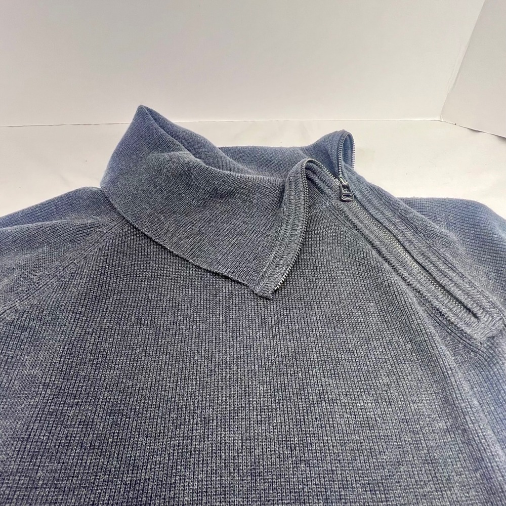 CALVIN KLEIN $129 Stretch Knit Cowl Neck Zip Sweater Dress Size XSak‎ - Picture 9 of 14